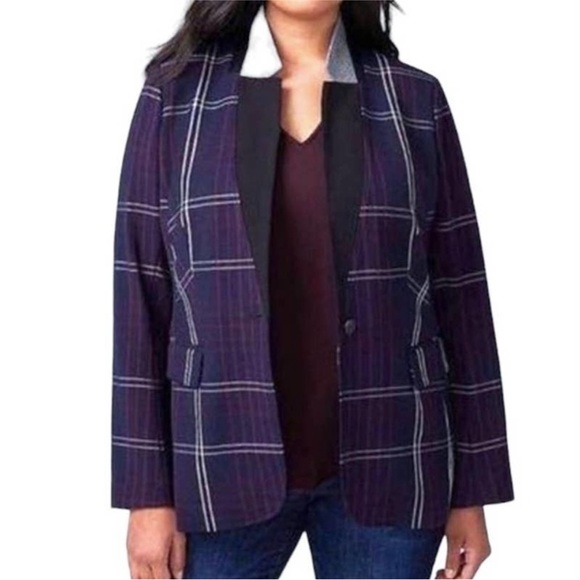NWT Plaid Blazer - Picture 1 of 7